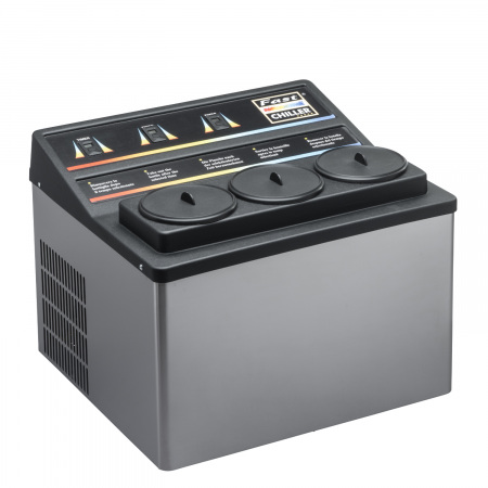 Preview: 3 bottle countertop Fast Chiller Preview: Fast Chiller TT2 bottle blast freezer side view