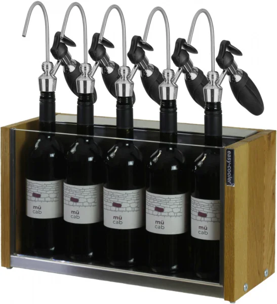 easy-cooler with 5 wikeeps dispenser, solid oak