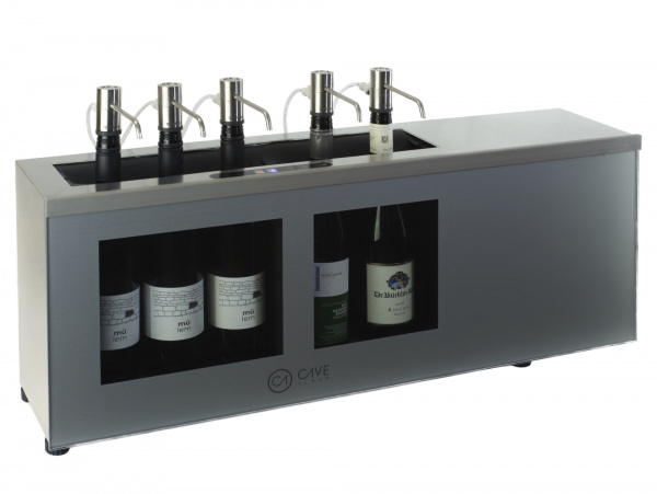 2-zones wine cooler with dispenser